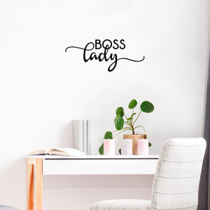 Boss Lady Inspirational Women's Quotes - Wall Art Decal - 9" x 23" Boss Girl Decoration Vinyl Sticker - Life Quotes Decal - Office Wall Decoration 660078089859