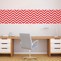 Vinyl Wall Art Decals - Chevron Stripes - 22.5" x 45"- Cool Adhesive Sticker Pattern for Home Office Bedroom Nursery Living Room Apartment - Lifestyle Minimalist Chic Decor 660078116098