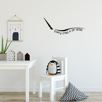 Vinyl Wall Art Decal - Every Child is an Artist - 12" x 30" - Cute Boys Little Girls Unisex Kids Adhesive Peel Off Sticker - Cute Nursery Bedroom Playroom Home Apartment Classroom Decor Stickers 660078116562