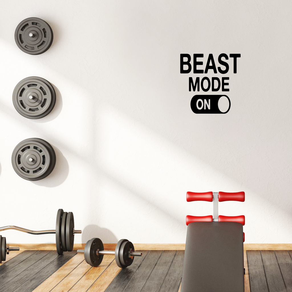Beast Mode - 22" x 22" - Motivational Gym Wall Decal Quote