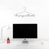 Hang in There - Inspirational Life Quotes - Wall Art Decal - 12" x 23" Decoration Vinyl Sticker - Bedroom Wall Decor - Apartment Wall Decoration - Closet Door Vinyl Signs 660078089279
