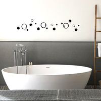 Pack of 18 Soap Bubbles Vinyl Wall Art Decals - 1" x 4" - Bedroom Vinyl Wall Decor Stickers - Bathroom Vinyl Decal Wall Decor - Kids Room Vinyl Wall Decals - Soap Bubbles Pattern Vinyl 660078097076