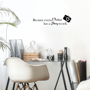 Because every picture has a story to tell -22" x 6" -  S Vinyl Wall Decal Sticker Art