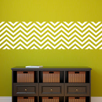Vinyl Wall Art Decals - Chevron Stripes - 22.5" x 45"- Cool Adhesive Sticker Pattern for Home Office Bedroom Nursery Living Room Apartment - Lifestyle Minimalist Chic Decor 660078116098