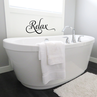 Relax- 22" X 10"-  Bathroom Decorative Vinyl Wall Decal Sticker Art