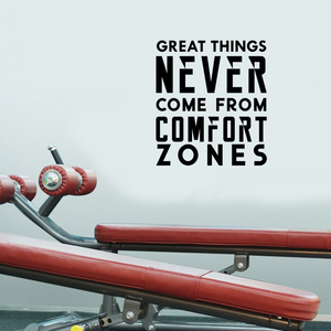 Vinyl Wall Art Decal - Great Things Never Came from Comfort Zones - 26" x 23" - Decor Home Living Room Bedroom Office Sticker - Modern Peel and Stick Motivational Life Quote Decals 660078116722
