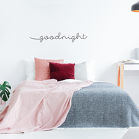 Goodnight Wish Quote Decor - Wall Art Decal - 8" x 45" Bedroom Wall Vinyl Sticker - Vinyl Lettering Wall Art 660078088920