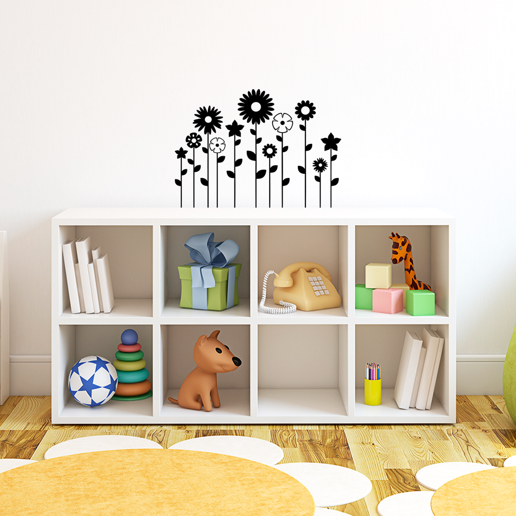 11 Pack of Beautiful Mixed Flowers Vinyl Wall Art Decal - 23" x 32" - Bedroom Living Room Wall Decoration - Apartment Vinyl Decal Wall Decor - Cute Floral Wall Decor Decals 660078097090