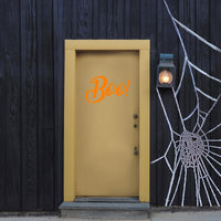 Vinyl Wall Art Decal - Boo - 11.5" x 19" - Fun Brush Lettering Halloween Seasonal Decoration Sticker - Teens Adults Indoor Outdoor Wall Door Window Living Room Office Decor 660078119631