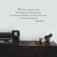 John 3:16 Religious Inspirational Bible Verse 21"-8"