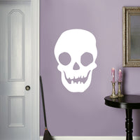 Vinyl Wall Art Decal - Skull - 29" x 20" - Scary Death Halloween Seasonal Decoration Sticker - Teens Adults Indoor Outdoor Wall Door Window Living Room Office Decor 660078119556