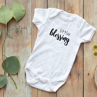 Onesie Organic Baby One Piece Short Sleeve Sweet Trendy Cute Minimal Bodysuit 0-12 Months - Little Blessing