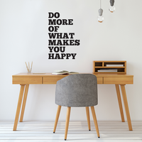 Do More of What Makes You Happy - Motivational Life Quotes - Wall Art Decal 37" x 23" Decoration Wall Art Vinyl Sticker - Bedroom Living Room Wall Decor 660078089071