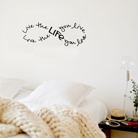 Live the life you love, Love the life you live Bob Marley Infinity Wall Decal- 22" x 8"