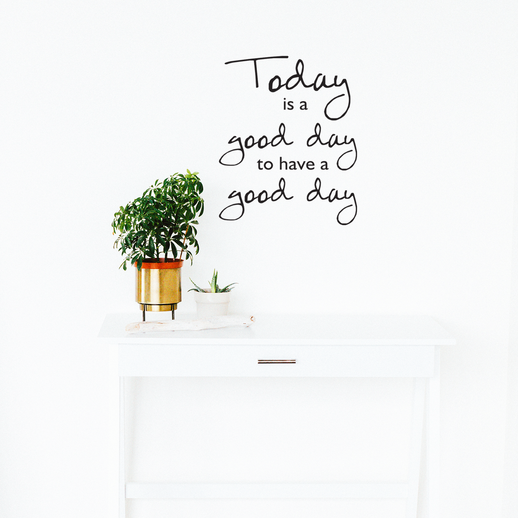 Today is A Good Day to Have a Good Day - Inspirational Quotes Wall Art Vinyl Decal - 23" x 19" - Living Room Motivational Wall Art Decal - Life Quotes Vinyl Sticker Wall Decor