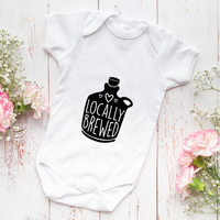 Onesie Organic Baby One Piece Short Sleeve Trendy Cute Funny Minimal Bodysuit 0-12 Months - Locally Brewed