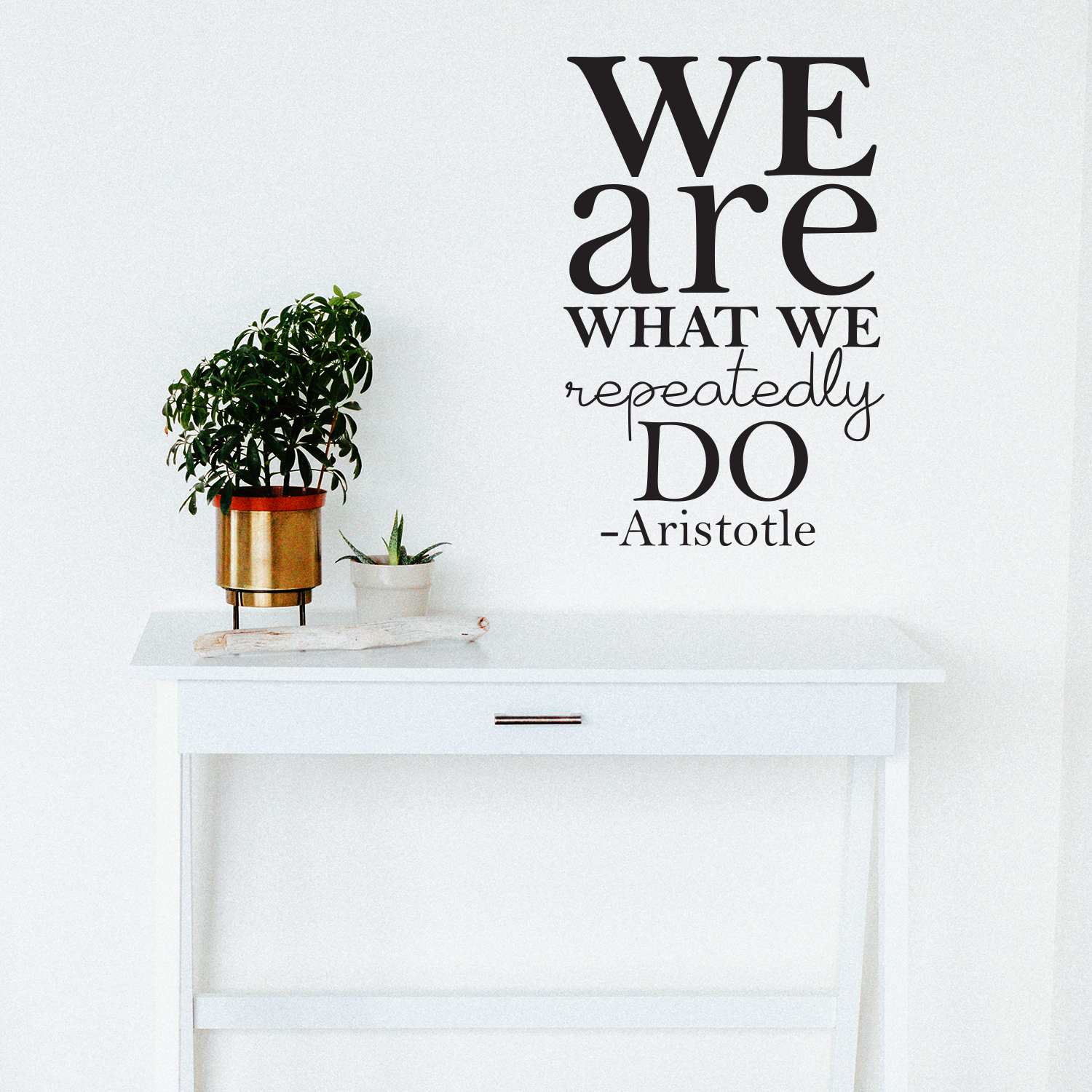 We Are What We Repeatedly Do - Aristotle - Inspirational Life Quotes - Wall Art Decal 36" x 22" Decoration Wall Art Vinyl Sticker - Bedroom Living Room Wall Decor 660078089064