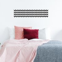 Pack of 4 Chevron Pattern Stripes - Wall Art Decal - 8" x 36" - Bedroom Living Room Wall Decoration - Peel Off Vinyl Sticker - Apartment Decor - Trendy Wall Art 660078089507