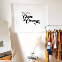 Vinyl Wall Art Decal - Be The Game Changer - 22" x 21" - Inspirational Home Office Living Room Life Quote - Positive Trendy Modern Bedroom Dorm Room Apartment Wall Decor 660078115930