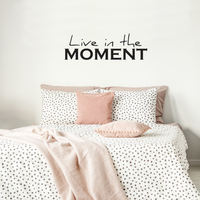Live in The Moment- Inspirational Life Quotes - Wall Art Decal - 14" x 40" Decoration Vinyl Sticker - Bedroom Living Room Wall Decor - Apartment Wall Decoration - Peel Off Stickers 660078089200