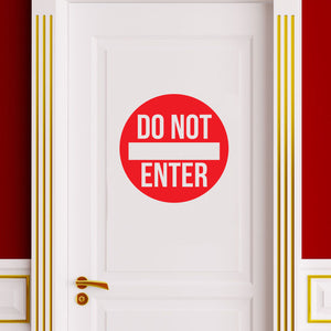 Vinyl Wall Art Decal - Do Not Enter Sign - 12" x 12" - Teen Boys Girls Bedroom Door Sticker Decals - Home Decor for Office Door Window Dorm Room 660078106549