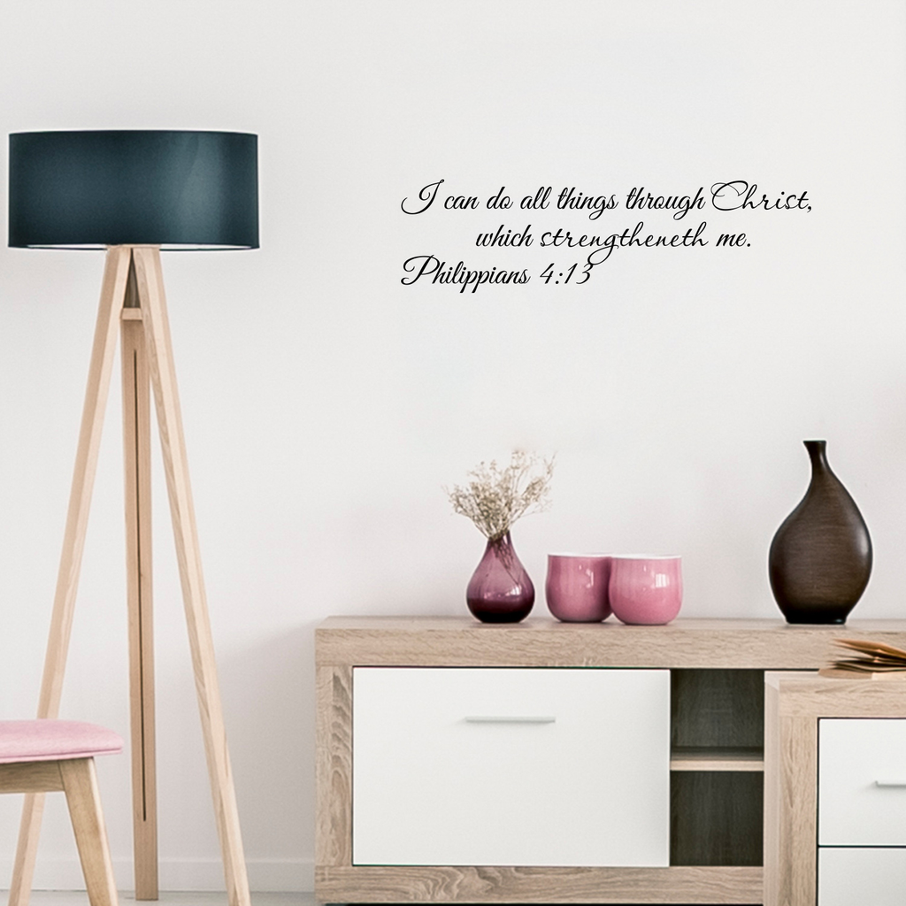 I can do all things through Christ.. Philippians 4:13 Religious Inspirational Bible Verse-22"x6"
