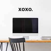 XOXO.- 12" x 2.5" - Cute Vinyl Wall Decal Sticker Art