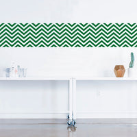 Vinyl Wall Art Decals - Chevron Stripes - 22.5" x 45"- Cool Adhesive Sticker Pattern for Home Office Bedroom Nursery Living Room Apartment - Lifestyle Minimalist Chic Decor 660078116098