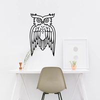 Wise Owl Wall Decoration - Wall Art Decal - Bird Vinyl Sticker - Living Room Wall Decor 660078080955