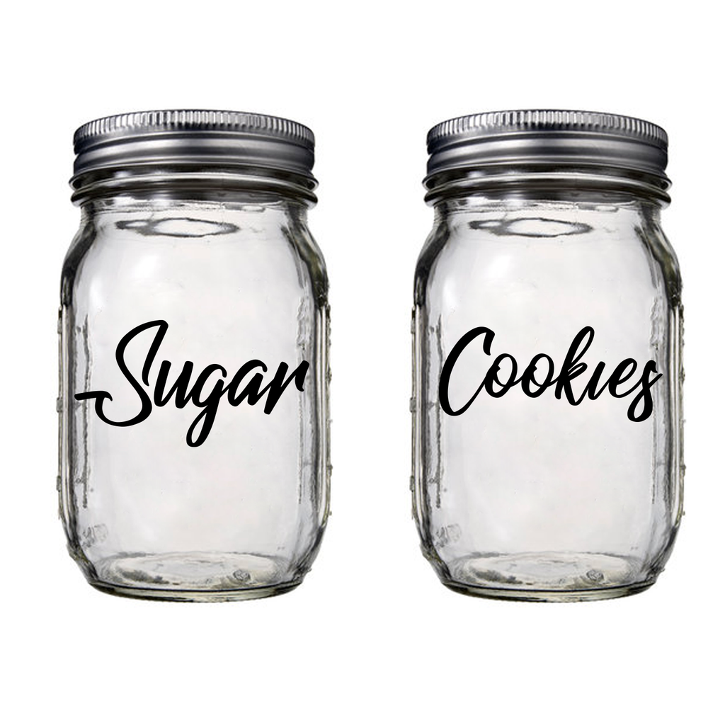 Storage Container Vinyl Labels Set of 10-2.5" to 7" Each - Kitchen Jars Containers Pantry Organization Labels - Modern Home Decor Peel Off Stickers