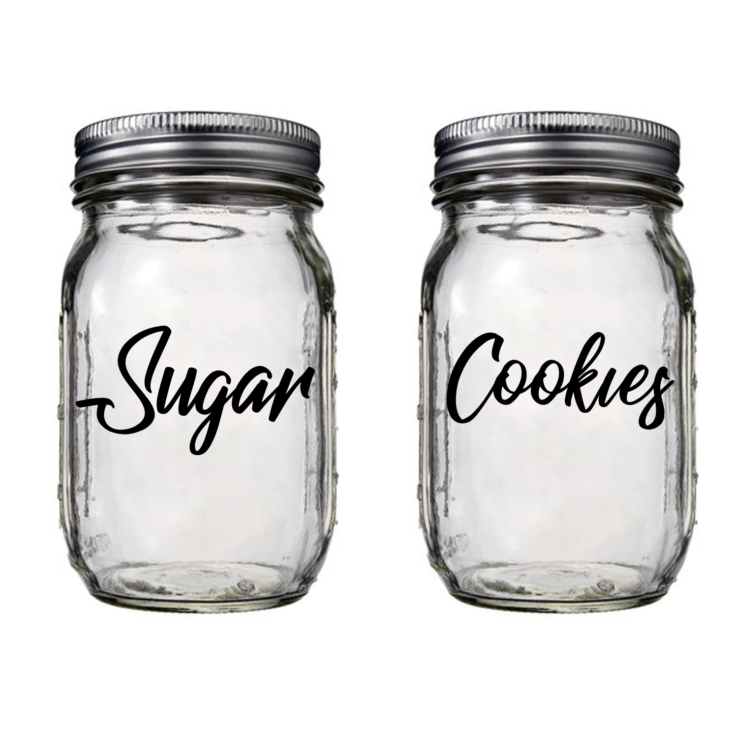 Storage Container Vinyl Labels Set of 10-2.5" to 7" Each - Kitchen Jars Containers Pantry Organization Labels - Modern Home Decor Peel Off Stickers