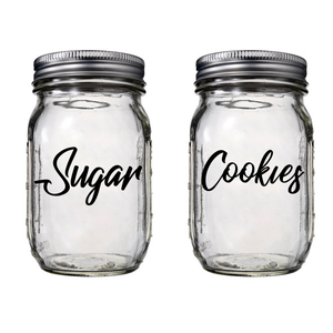 Storage Container Vinyl Labels Set of 10-2.5" to 7" Each - Kitchen Jars Containers Pantry Organization Labels - Modern Home Decor Peel Off Stickers