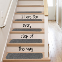 Vinyl Wall Art Decal - I Love You Every Step of The Way - from 4.1" to 18" Each - Love Quotes for Indoor Outdoor Stairs Stickers Decor for Family Home Stairway Decals 660078111697