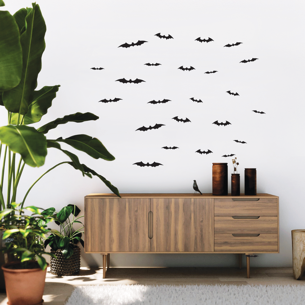 24 bat sets - 4.5 in to 9.5 in - Spooky Halloween decals