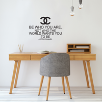 Vinyl Wall Art Decal - Be Who You Are Not Who The World Wants You To Be - 33"x 23" - Coco Chanel Inspirational Quote for Home Bedroom Living Room Office Work Apartment Decor - 660078088913