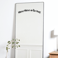 Vinyl Wall Art Decal - Mirror Mirror On The Wall - 6" x 30" - Trendy Living Room Mirror Window Bedroom Sticker Decor - Positive Modern Home Apartment Indoor Outdoor Peel and Stick Decals 660078118504