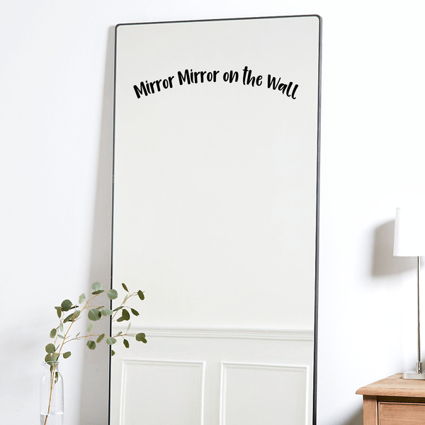 Vinyl Wall Art Decal - Mirror Mirror On The Wall - 6 x 30 - Trendy L –  Imprinted Designs