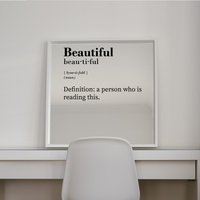 Vinyl Wall Art Decal - Definition of Beautiful - 16" x 23" - Motivational Life Quotes for Home Office Work Decoration - Positive Indoor Outdoor Apartment Dorm Room Bedroom Living Room Decor 660078129449