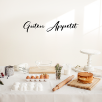 Vinyl Wall Art Decal - Guten Appetit - 7" x 36" - Modern Trendy Food Quote For Home Apartment Kitchen Living Room Dining Room Restaurant Bar Wedding Table Decoration Sticker