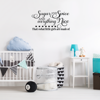 Sugar and Spice and Everything Nice.. Little Girls Cute Vinyl Wall Decal Sticker Art