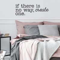 Vinyl Wall Art Decal - If There is No Way Create One - 10.5" x 31" - Modern Inspirational Life Quotes for Home Bedroom Living Room - Positive Work Office Apartment Decoration 660078089088
