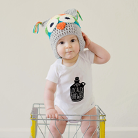 Onesie Organic Baby One Piece Short Sleeve Trendy Cute Funny Minimal Bodysuit 0-12 Months - Locally Brewed