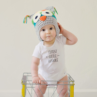 Onesie Organic Baby One Piece Short Sleeve Funny Trendy Sarcastic Minimal Bodysuit 0-12 Months - Cutest Little Asshole