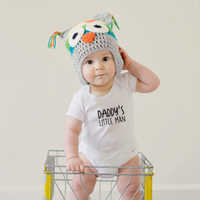 Onesie Organic Baby One Piece Short Sleeve Cute Trendy Minimal Handsome Bodysuit 0-12 Months - Daddy's Little Man