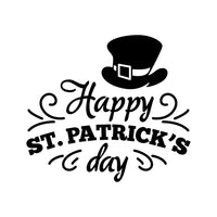 St Patrick's Day Vinyl Wall Art Decal - Happy St Patrick's Day - 20" x 23" - St Patty's Holiday Home Living Room Bedroom Sticker - Indoor Outdoor Office Workplace Apartment Decor