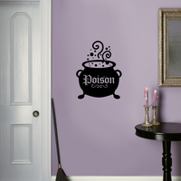 Vinyl Wall Art Decal - Poison Pot - 28" x 22" - Fun Spooky Halloween Seasonal Decoration Sticker - Cute Teens Adults Indoor Outdoor Wall Door Window Living Room Office Decor 660078119167