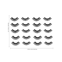 Set of 10 Vinyl Wall Art Decal - Eyelashes - 4" x 1.87" Each - Cute Laptop Skin Decal - Waterproof Girly Teens Small Sticker Adhesives for Home Bedroom Mirror Window Car Bumper Sticker 660078115527