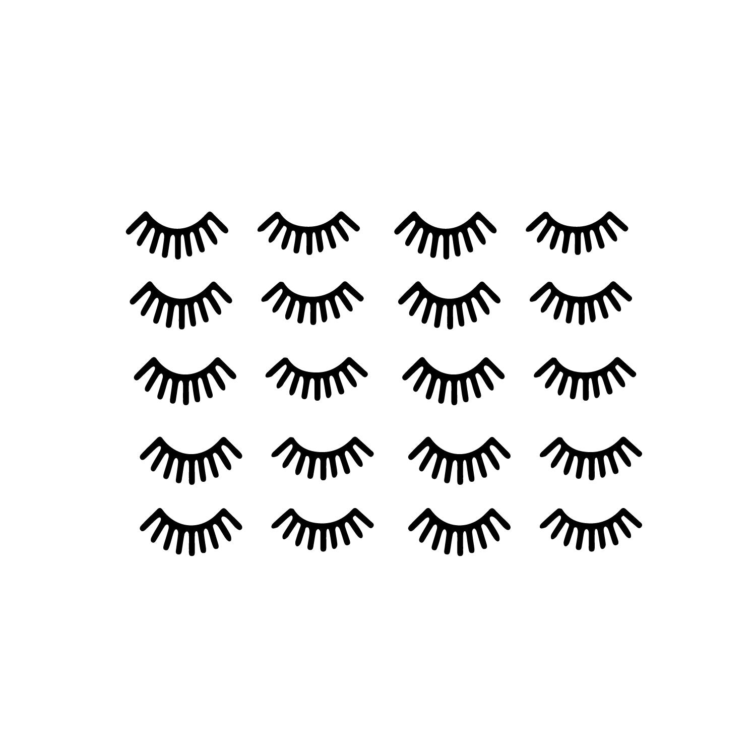 Set of 10 Vinyl Wall Art Decal - Eyelashes - 4" x 1.87" Each - Cute Laptop Skin Decal - Waterproof Girly Teens Small Sticker Adhesives for Home Bedroom Mirror Window Car Bumper Sticker 660078115527